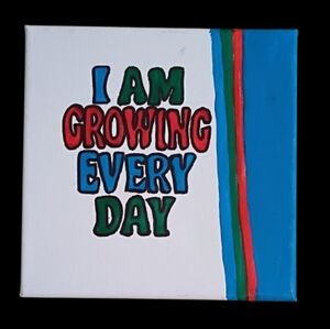 Handpainted Inspirational Word Art Acrylic Painting On Canvas Wall Decor Signed